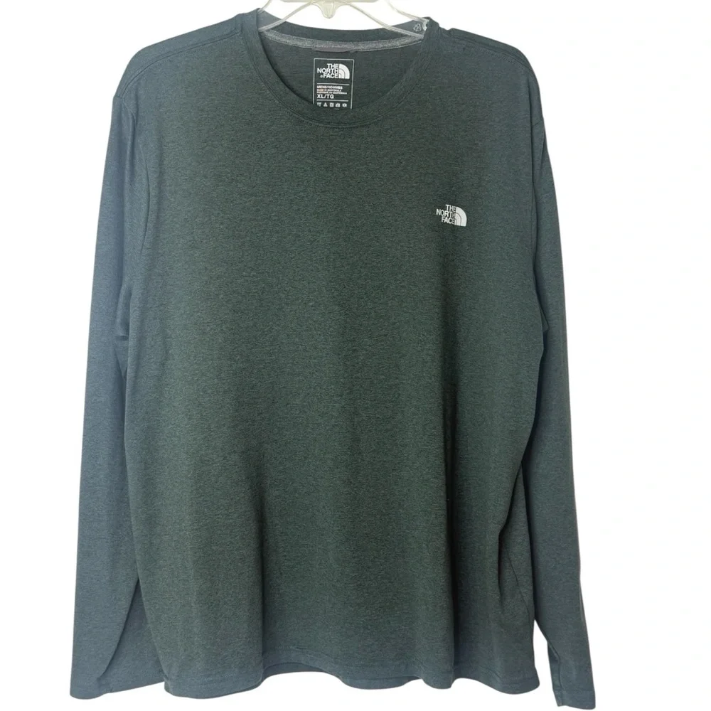 The North Face Green Long‎ Sleeve Pullover Athletic Shirt Flashdry Mens XL